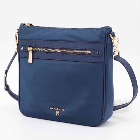 Michael Kors Jet Set Charm North South Nylon Crossbody Bag Denim - Picture 5 of 12